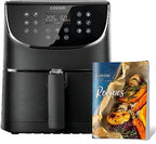 COSORI Heißluftfritteuse 5,5L in Schwarz, energieeffizient und vielseitig.