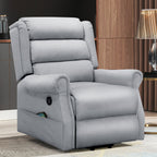 Heizbarer Massage-Sessel in grau mit Lift-Funktion und luxuriösem Design. 2