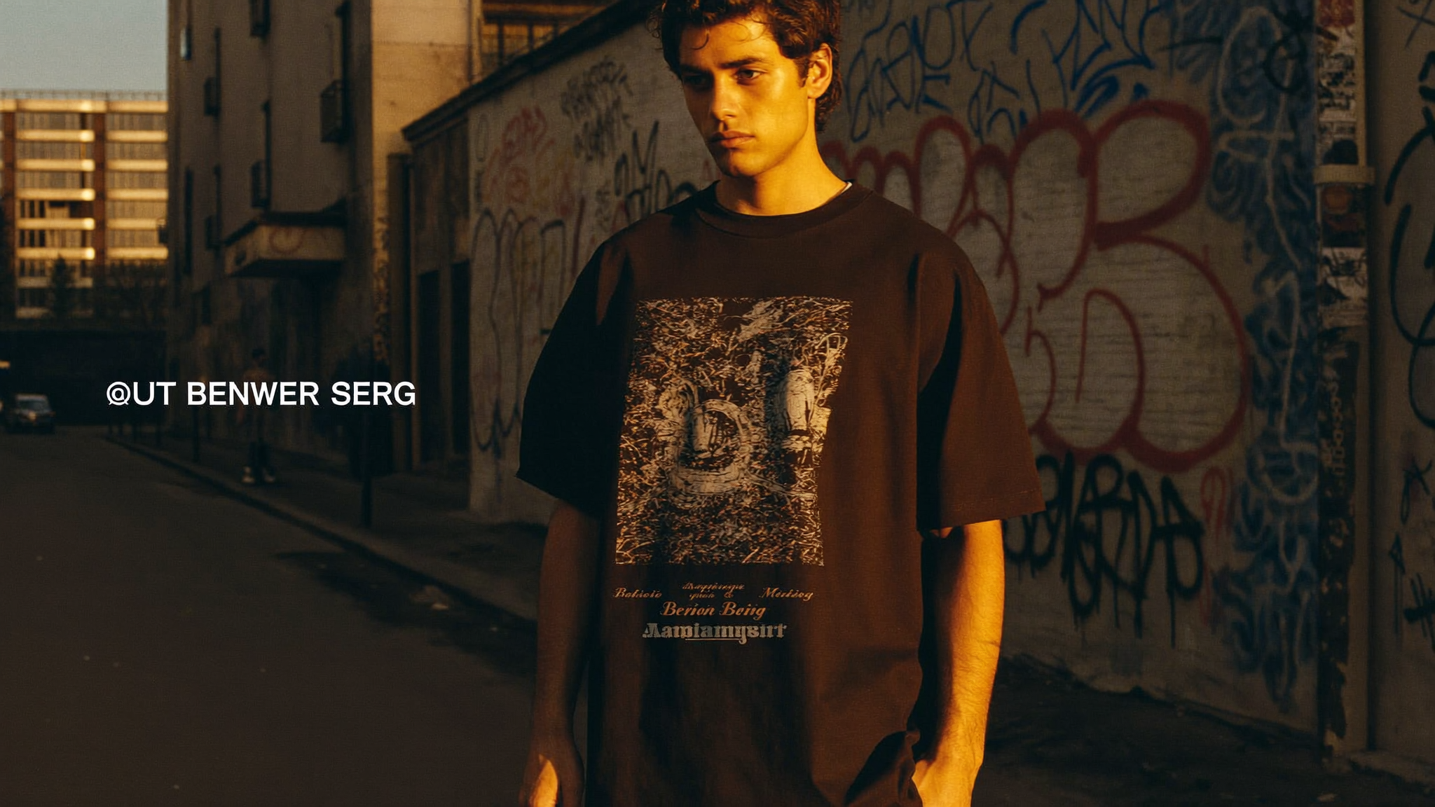 StilWerk Berlin – Oversized Streetwear T-Shirt, goldene Abendsonne