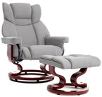 Ergonomischer Relaxsessel mit Fußhocker in Schwarz