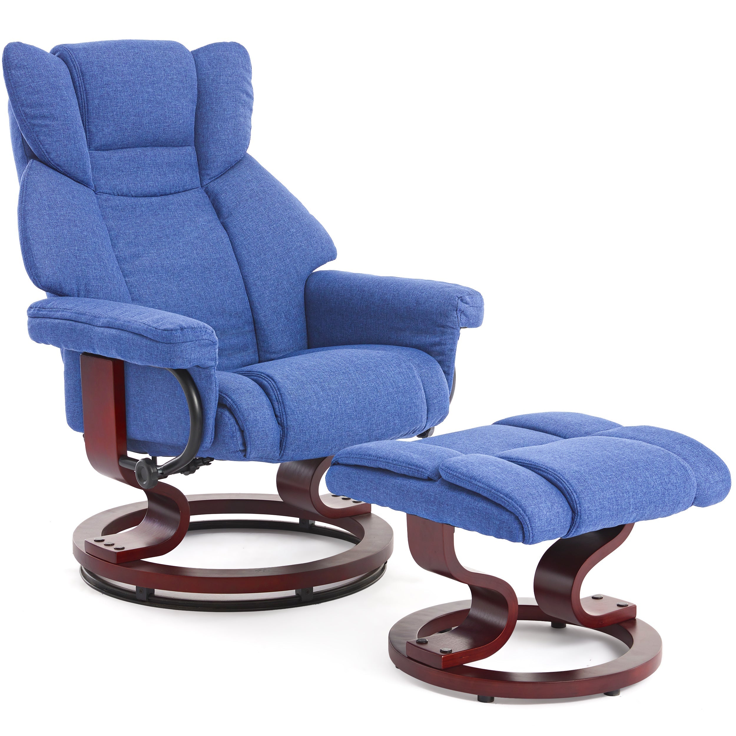 Ergonomischer Relaxsessel mit Fußhocker in Schwarz 10