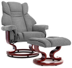 Ergonomischer Relaxsessel mit Fußhocker in Schwarz 15