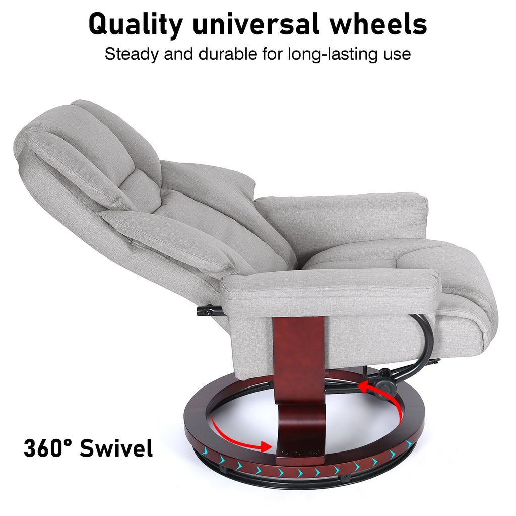 Ergonomischer Relaxsessel mit Fußhocker in Schwarz 5