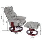 Ergonomischer Relaxsessel mit Fußhocker in Schwarz 7