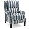 Luxuriöser Relaxsessel in Blau und Beige für ultimativen Komfort.