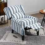 Luxuriöser Relaxsessel in Blau und Beige für ultimativen Komfort. 2