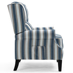 Luxuriöser Relaxsessel in Blau und Beige für ultimativen Komfort. 5