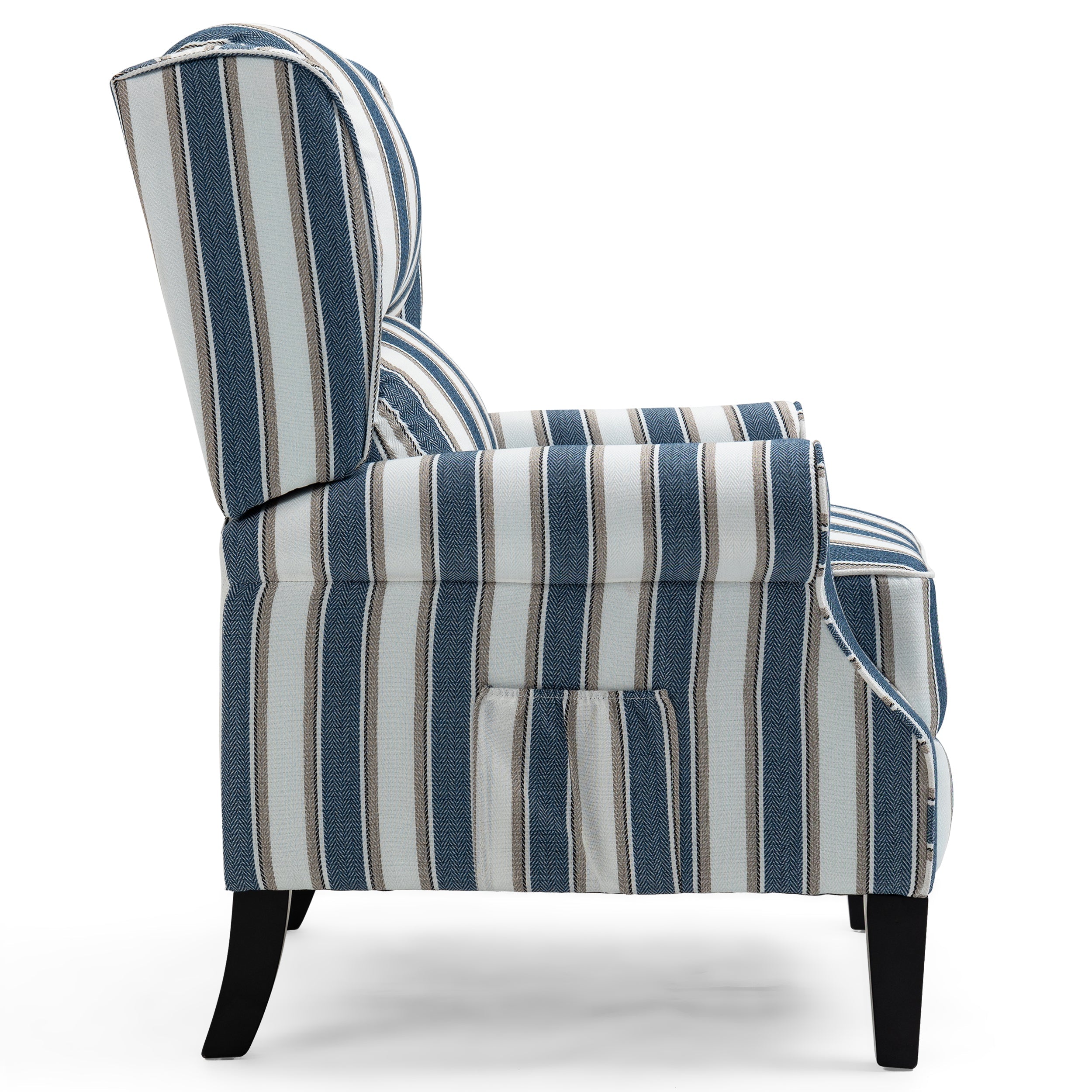 Luxuriöser Relaxsessel in Blau und Beige für ultimativen Komfort. 5