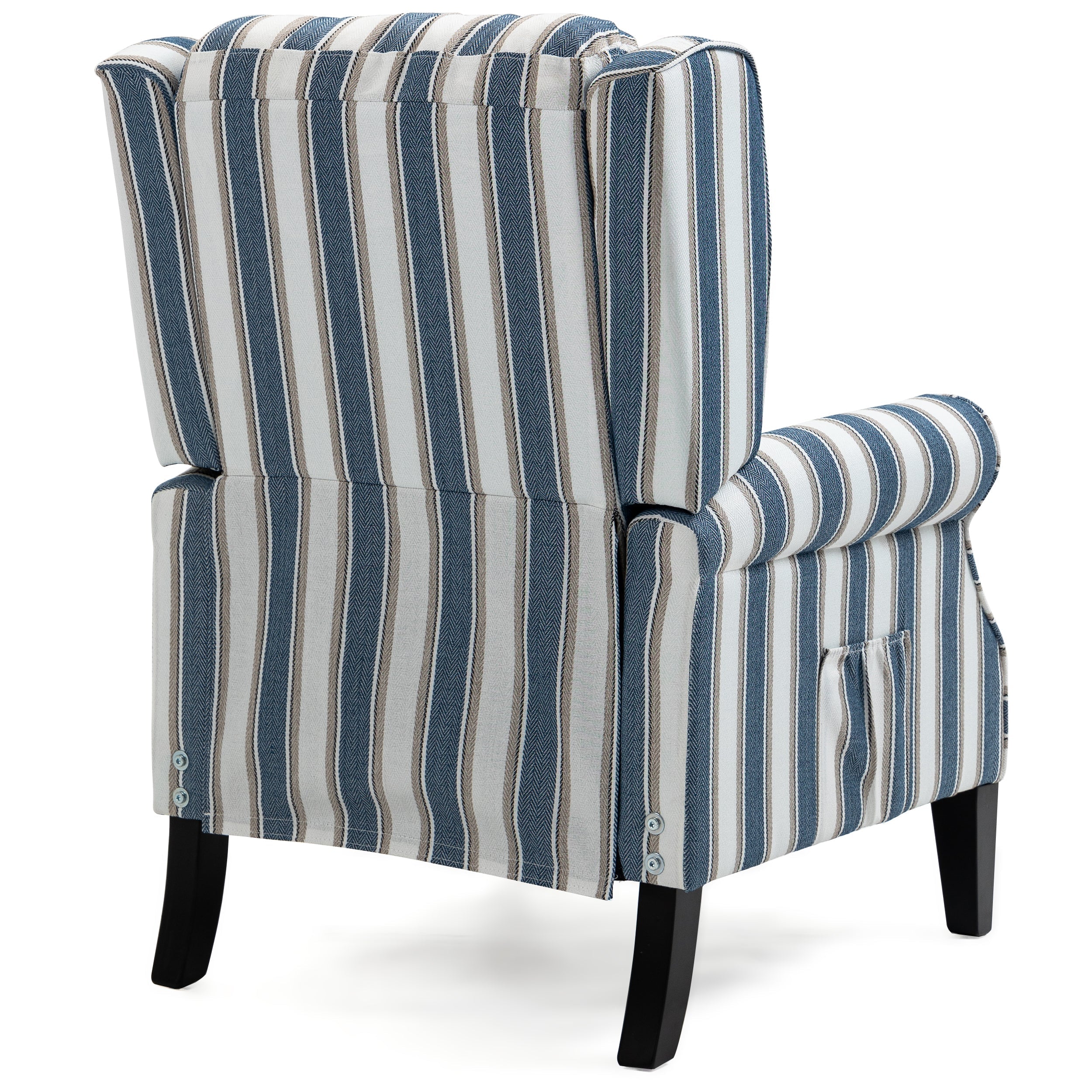 Luxuriöser Relaxsessel in Blau und Beige für ultimativen Komfort. 6