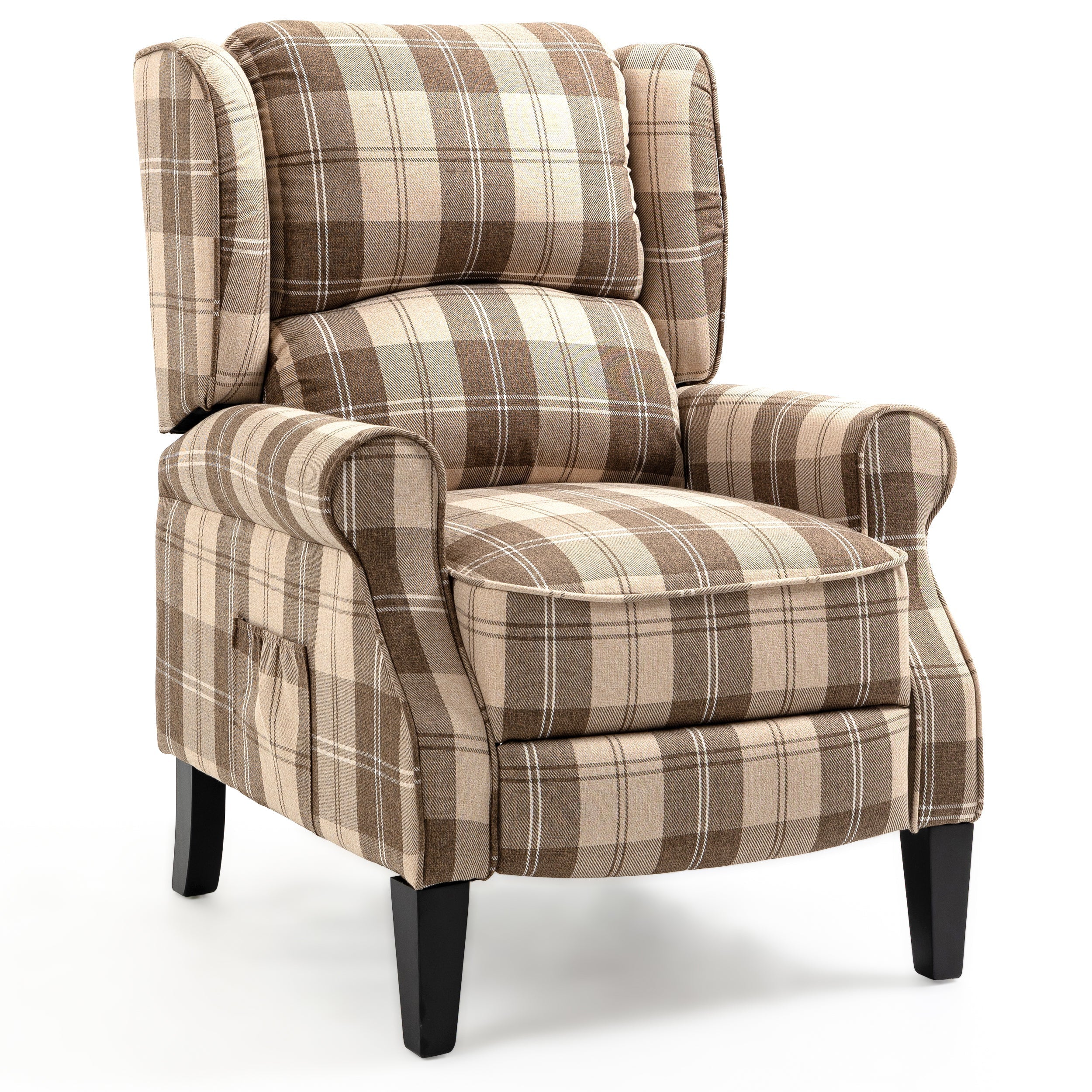 Luxuriöser Relaxsessel in Blau und Beige für ultimativen Komfort. 8