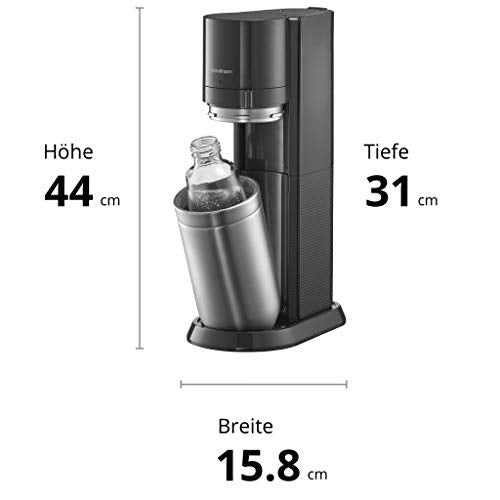 SodaStream Duo Wassersprudler in Titan mit Glas- und Kunststoffflasche 7