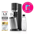 SodaStream Duo Wassersprudler in Titan mit Glas- und Kunststoffflasche 9