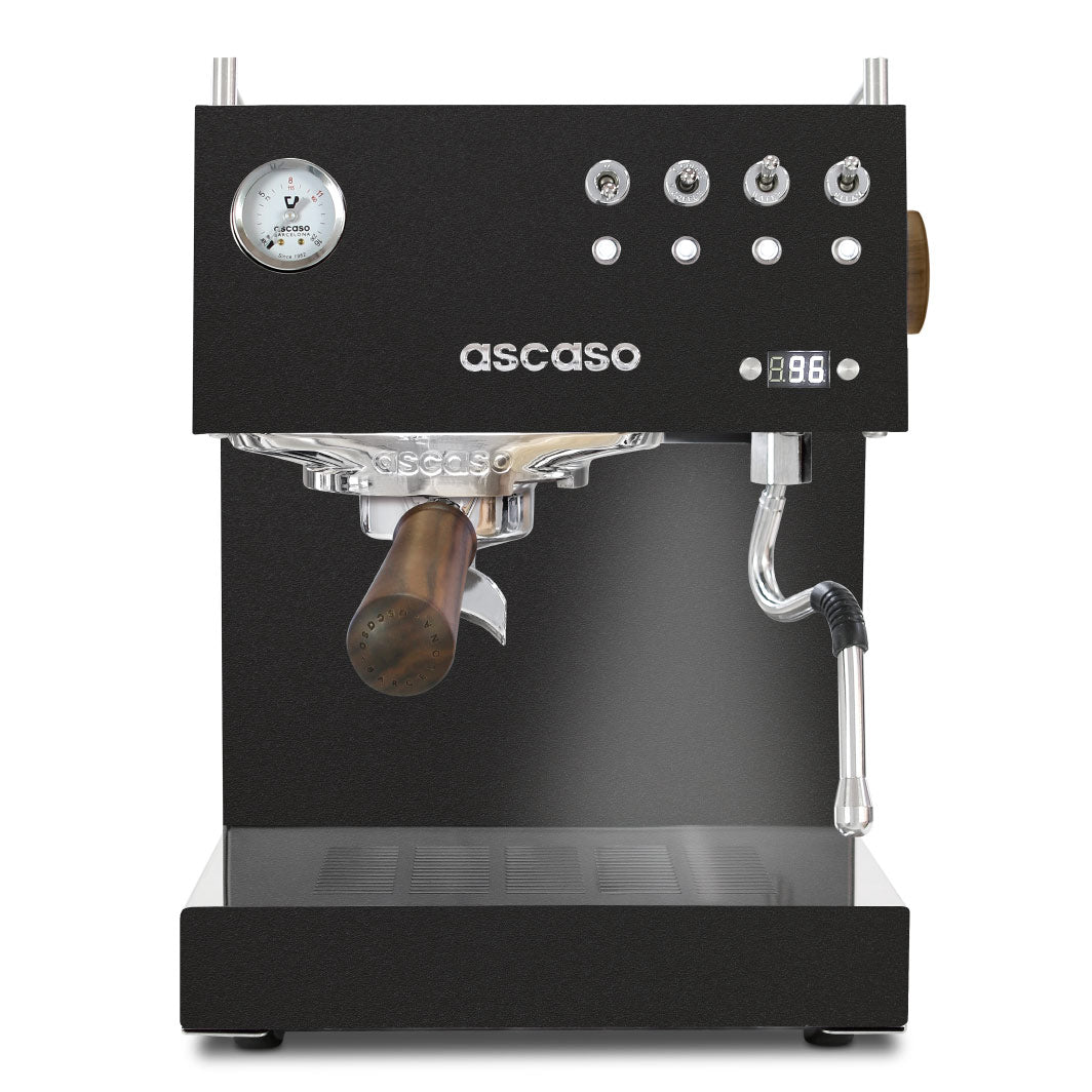 Ascaso Steel Uno PID Espressomaschine in hochwertiger Edelstahloptik.