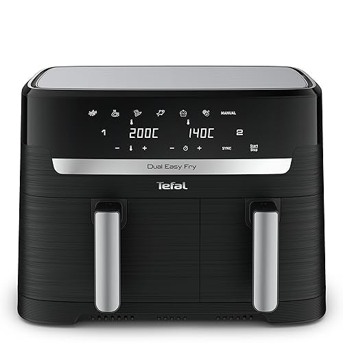Tefal Easy Fry Dual Zone Digitale Heißluftfritteuse in Schwarz