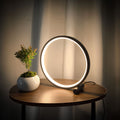 LED Tischlampe modern rund dimmbar Aluminium