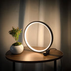 LED Tischlampe modern rund dimmbar Aluminium