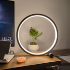 LED Tischlampe modern rund dimmbar Aluminium